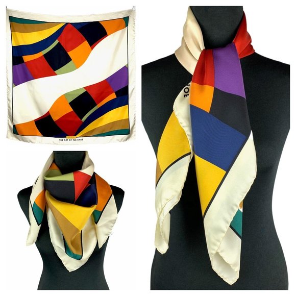 Salvatore Ferragamo Accessories - Ferragamo The Art of The Shoe Silk Scarf 34 x 34